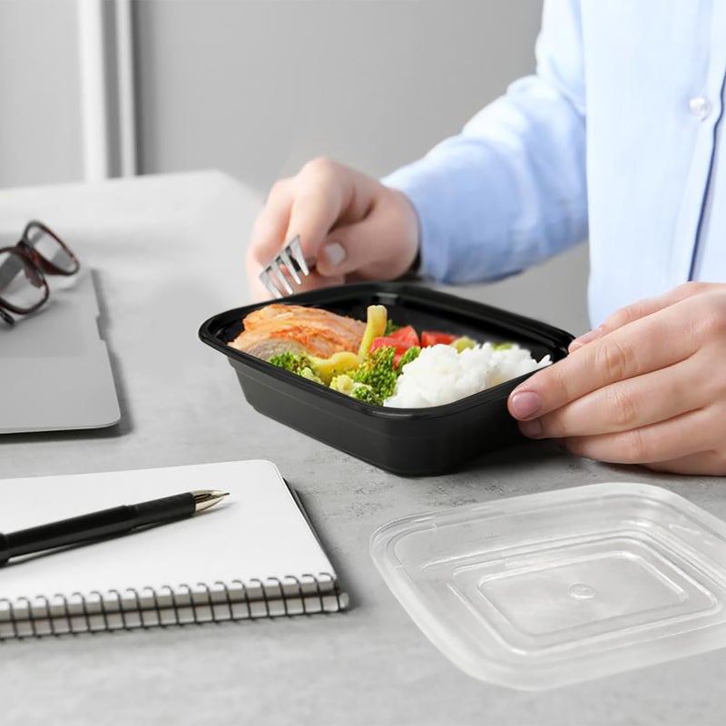 GUSTO [12 oz - 50 Count 1-Compartment Meal Prep Containers with Lids â€“ Reusable, Microwaveable, Dishwasher & Freezer Safe, BPA-Free Food Storage Boxes for Portion Control (Formerly Comfy Package) - Image 5